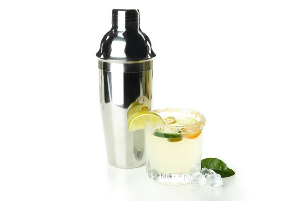 Getränkekonzept Mit Jalapeno Cocktail Isoliert Auf Weißem Hintergrund — Stockfoto
