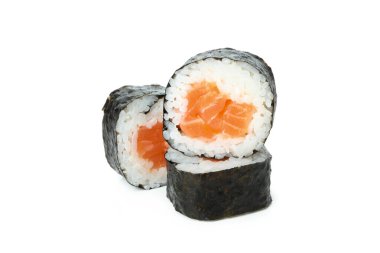 Maki beyaz arkaplanda izole edildi, kapat