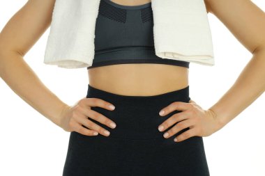 Beyaz arka planda izole edilmiş sağlıklı yaşam biçimi kavramı