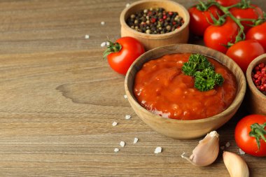 Adjika ile lezzetli yiyecek kavramı, metin için boşluk