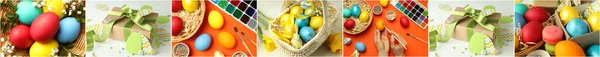 Kolaż Zdjęć Kompozycji Wielkanoc — Zdjęcie stockowe