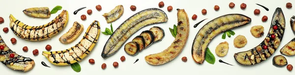 Koncept Chutného Jídla Banány Grilovanými Banány — Stock fotografie