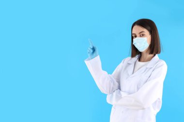 Genç bayanla birlikte sağlık çalışanı kavramı, metin için alan