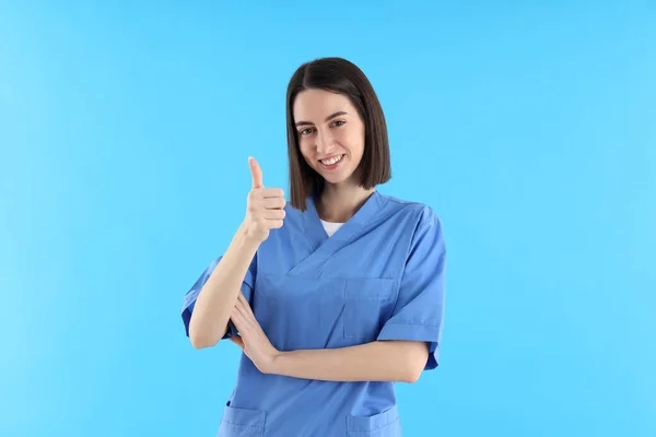 Concepto Trabajador Sanitario Con Mujer Joven — Foto de Stock