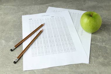 Sınav ve test kavramı, kapatın.