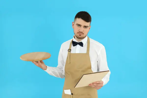 Concept Profession Young Man Waiter — Stock Photo, Image