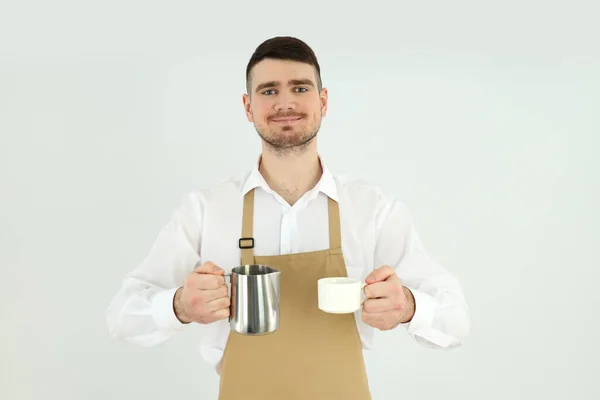 Concept Profession Young Man Waiter — Stock Photo, Image