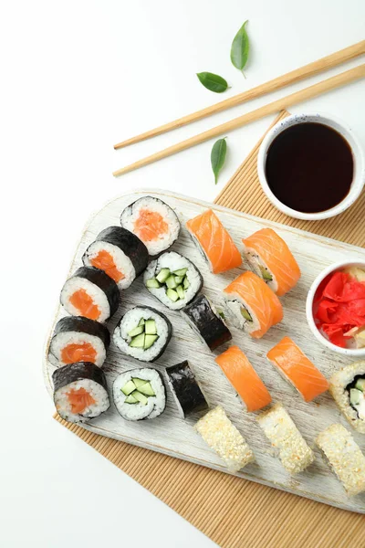 寿司とおいしい料理の概念 トップビュー — ストック写真