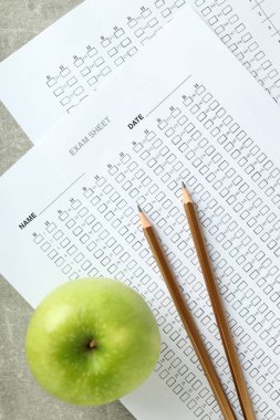 Sınav ve test kavramı, üst görünüm