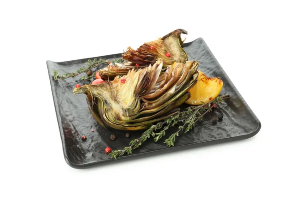 Tasty Grilled Artichoke Isolated White Background — Stock Photo, Image