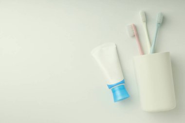 Diş veya ağız bakımı kavramı, metin için boşluk