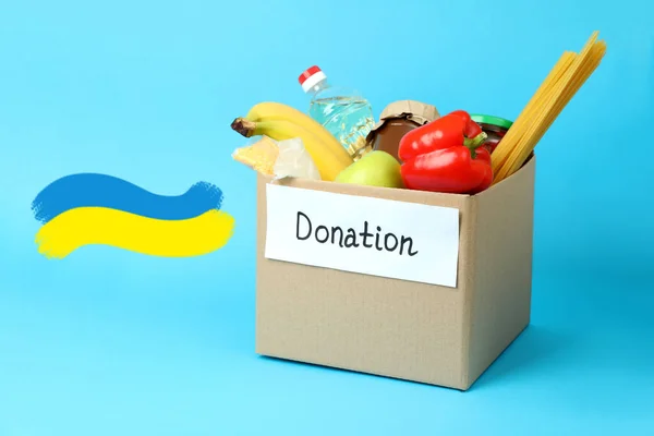 Concept Donation Due War Ukraine — Stock Photo, Image