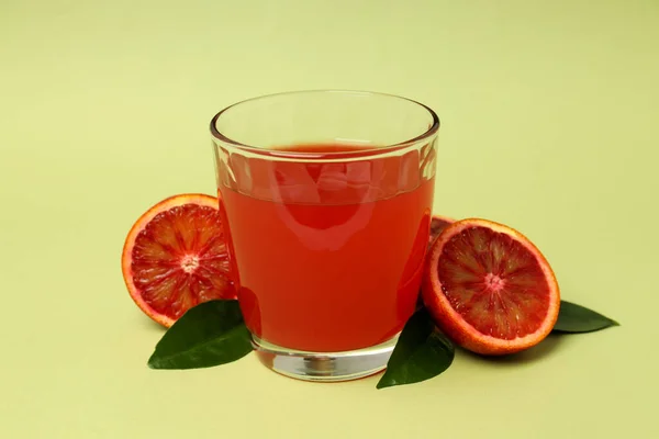 Concept Fresh Drink Red Orange Juice Close — ストック写真