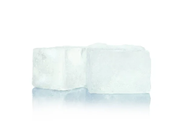 Ledové Kostky Pití Izolované Bílém Pozadí — Stock fotografie