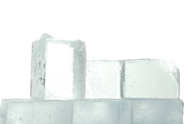 Beyaz Arka Planda Izole Edilmiş Içecekler Için Buz Formları — Stok fotoğraf