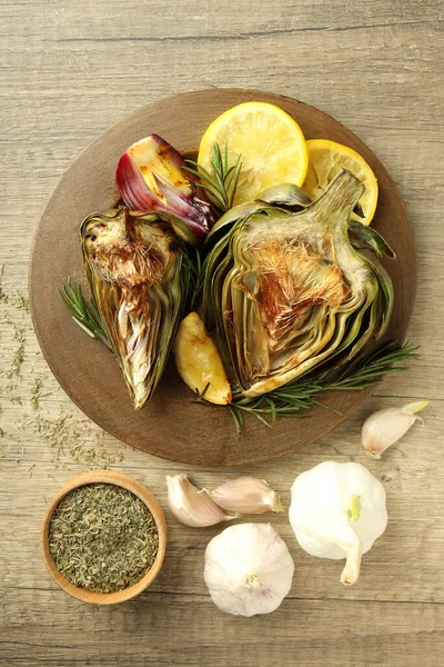 Concept Tasty Food Grilled Artichoke Top View — Stock Photo, Image