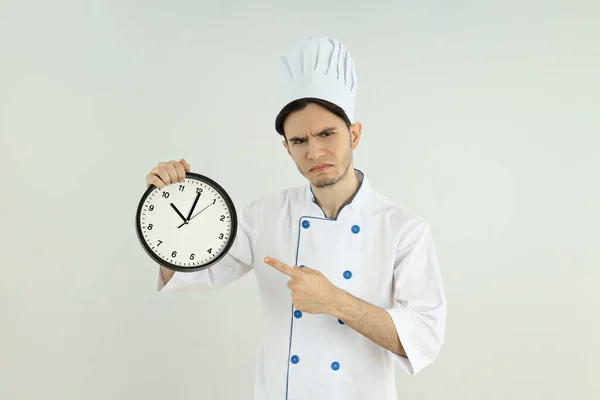 Concept Profession Young Attractive Male Chef — Fotografia de Stock