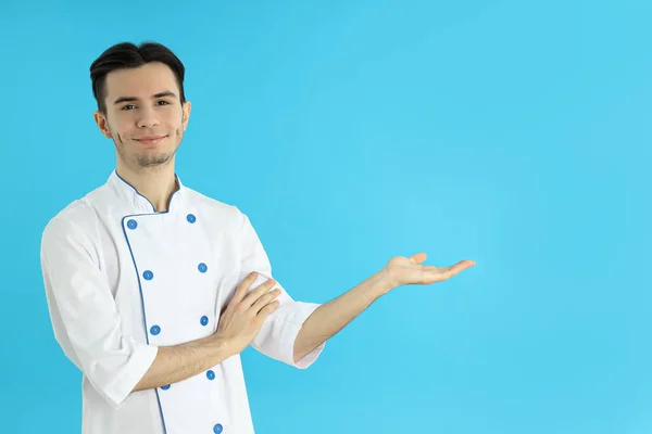 Concept Profession Young Attractive Male Chef — стоковое фото