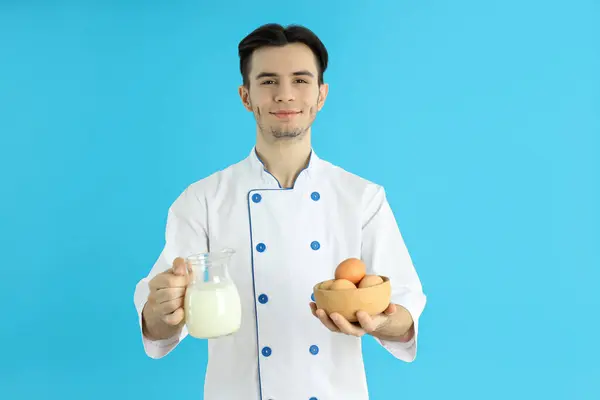 Concept Profession Young Attractive Male Chef — Stock Photo, Image
