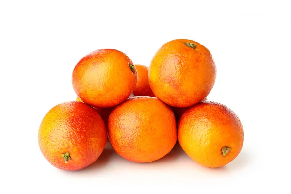 Begreppet Citrus Med Röd Orange Isolerad Vit Bakgrund — Stockfoto