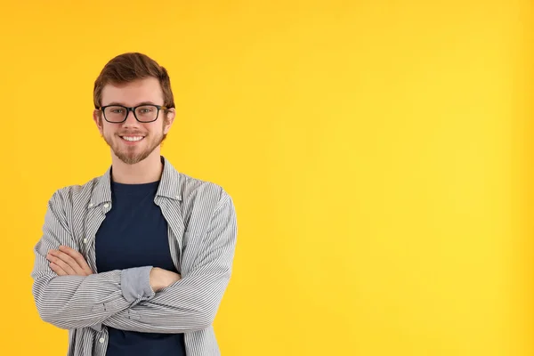 Concept People Young Man Space Text — Stock Photo, Image
