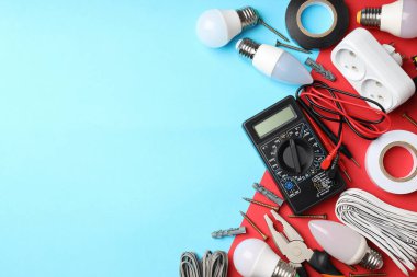 Elektrikçi araçları kavramı, metin için boşluk