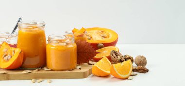 Lezzetli yemek kavramı, balkabağı reçeli, metin için alan