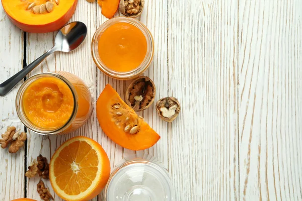 Lezzetli yemek kavramı, balkabağı reçeli, metin için alan