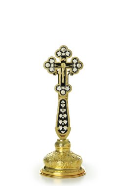 Beyaz arkaplanda izole edilmiş ayin aksesuarları kavramı