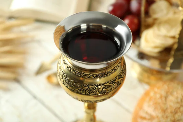 Konzept Oder Komposition Der Eucharistie Aus Nächster Nähe — Stockfoto