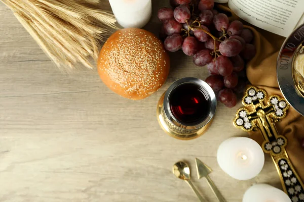 Concept Samenstelling Van Eucharistie Ruimte Voor Tekst — Stockfoto