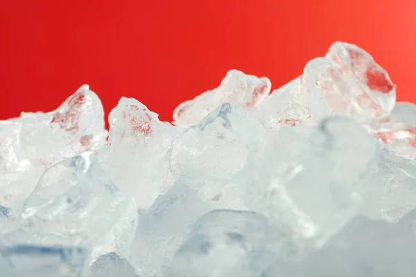 Ice Drinks Red Background Close — Foto de Stock