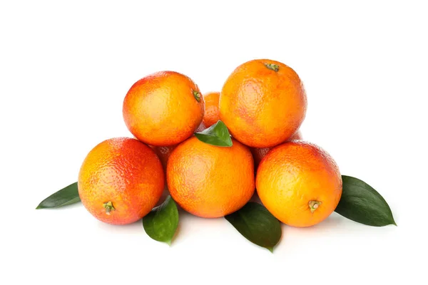 Citrus Fruits Red Orange Isolated White Background — Fotografia de Stock