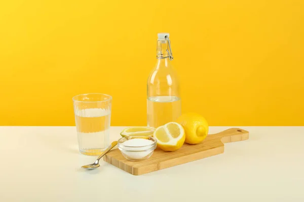 Concept Household Cleaners Lemon Acid —  Fotos de Stock