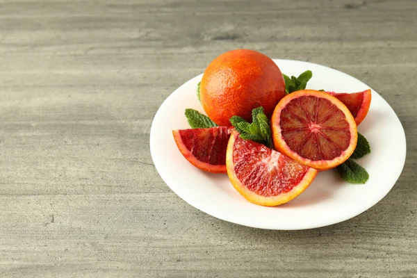 Concept Citrus Fruit Red Orange Space Text — Stock Photo, Image