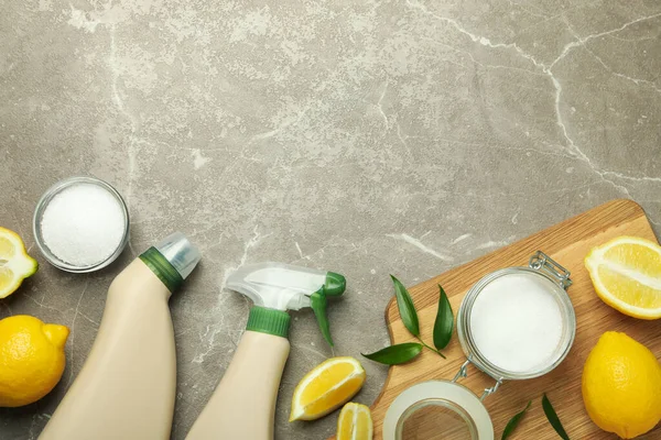Concept Household Cleaners Lemon Acid — Foto Stock