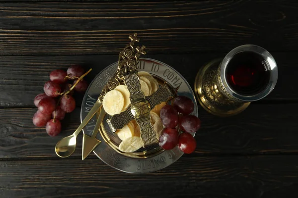 Concept Composition Eucharist Top View — Stock Fotó