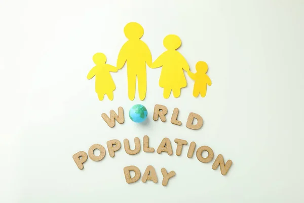 Έννοια Σύνθεση Της Παγκόσμιας Ημέρας Πληθυσμού — Φωτογραφία Αρχείου