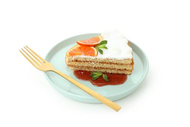 Beyaz arka planda izole edilmiş turta turtası