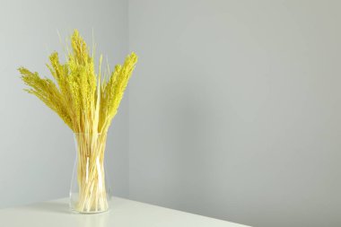 Kurumuş çiçekli Hygge kavramı veya bileşimi