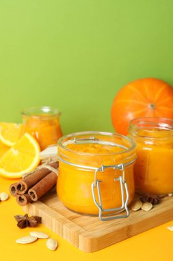 Lezzetli yemek kavramı, balkabağı reçeli, metin için alan