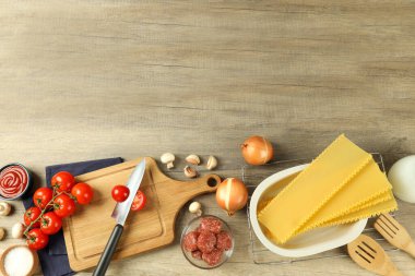 Lazanya pişirme kavramı, metin için boşluk