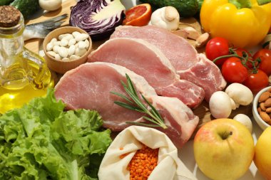 Yiyecek ve içecek kavramı, market, yakın çekim.