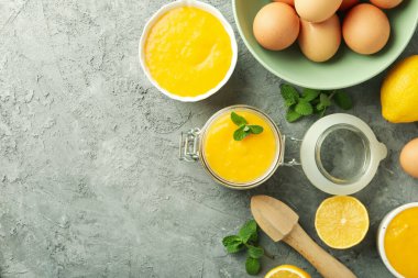 Limonlu lezzetli yiyecek kavramı, metin için boşluk