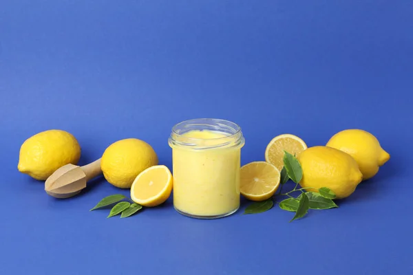 Konzept Des Schmackhaften Essens Mit Zitronenquark — Stockfoto