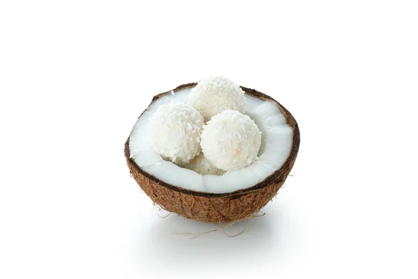 Caramelos Coco Coco Aislados Sobre Fondo Blanco — Foto de Stock