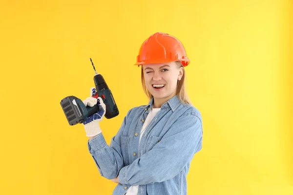 Concept Occupation Attractive Young Blonde Woman — Stock Photo, Image