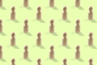 İş rolleri konsepti, birçok figürlü duvar kağıdı