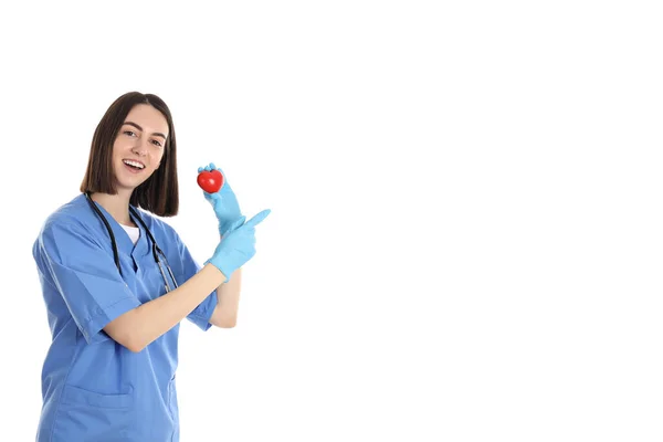 Concept Profession Young Female Doctor Isolated White Background — Stockfoto