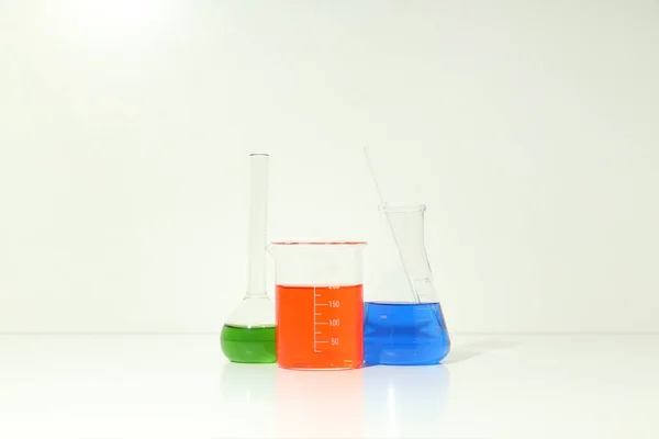 Conceito Ciência Com Diferentes Acessórios Laboratório — Fotografia de Stock